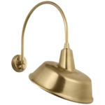 Academy Outdoor Arched Mack Tilted Bowers Shade Wall Light - Hand-Rubbed Antique Brass