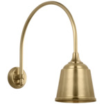 Academy Outdoor Arched Mack Sm Rockhouse Shade Wall Light - Hand-Rubbed Antique Brass