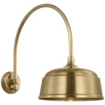Academy Outdoor Arched Mack Rockhouse Shade Wall Light - Hand-Rubbed Antique Brass