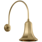 Academy Outdoor Arched Mack Savannah Shade Wall Light - Hand-Rubbed Antique Brass
