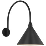 Academy Outdoor Arched Mack Savannah Conical Wall Light - Matte Black
