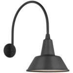 Academy Outdoor Arched Mack Bowers Shade Wall Light - Matte Black