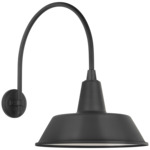 Academy Outdoor Arched Mack Bowers Shade Wall Light - Matte Black