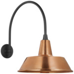 Academy Outdoor Arched Mack Bowers Shade Wall Light - Matte Black / Soft Copper