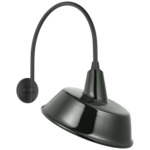 Academy Outdoor Arched Mack Tilted Bowers Shade Wall Light - Matte Black / Green