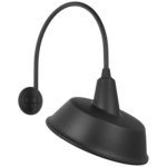 Academy Outdoor Arched Mack Tilted Bowers Shade Wall Light - Matte Black