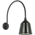 Academy Outdoor Arched Mack Sm Rockhouse Shade Wall Light - Matte Black / Green