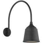 Academy Outdoor Arched Mack Sm Rockhouse Shade Wall Light - Matte Black