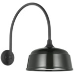 Academy Outdoor Arched Mack Rockhouse Shade Wall Light - Matte Black / Green