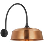 Academy Outdoor Arched Mack Rockhouse Shade Wall Light - Matte Black / Soft Copper