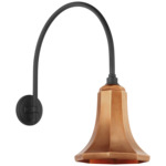 Academy Outdoor Arched Mack Savannah Shade Wall Light - Matte Black / Soft Copper