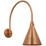 Academy Outdoor Arched Mack Savannah Conical Wall Light - Soft Copper
