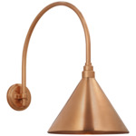 Academy Outdoor Arched Mack Savannah Conical Wall Light - Soft Copper