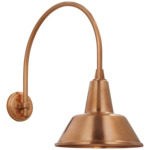 Academy Outdoor Arched Mack Bowers Shade Wall Light - Soft Copper