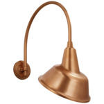 Academy Outdoor Arched Mack Tilted Bowers Shade Wall Light - Soft Copper