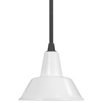 Academy Bowers Outdoor Pendant - Matte Black / White