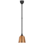 Academy Rockhouse Small Outdoor Pendant - Matte Black / Soft Copper