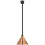 Academy Savannah Conical Outdoor Pendant - Matte Black / Soft Copper
