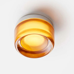 Dimple Ceiling Light - Natural Anodized / Amber
