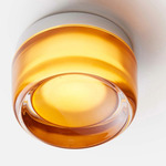 Dimple Ceiling Light - Natural Anodized / Amber
