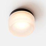Dimple Ceiling Light - Black Anodized / Frosted