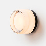 Dimple Wall Sconce - Black Anodized / White Interior