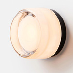Dimple Wall Sconce - Black Anodized / White