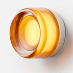 Dimple Wall Sconce - Natural Anodized / Amber