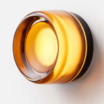 Dimple Wall Sconce - Black Anodized / Amber