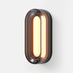Dimple Dash Wall Sconce - Smooth Black / Smoked