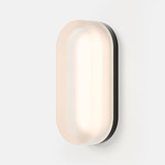 Dimple Dash Wall Sconce - Smooth Black / Frosted