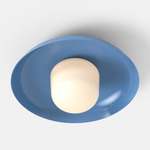Hoist Outdoor Ceiling Light - Blue Gloss / Frost