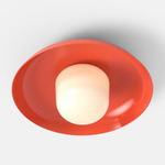 Hoist Outdoor Ceiling Light - Vermillion / Frost