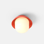 Hoist Outdoor Ceiling Light - Vermillion / Frost