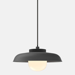 Hoist Outdoor Pendant - Matte Black / Frost