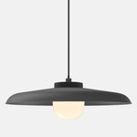 Hoist Outdoor Pendant - Matte Black / Frost