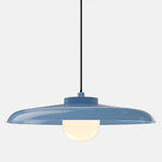 Hoist Outdoor Pendant - Blue Gloss / Frost