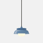Hoist Outdoor Pendant - Blue Gloss / Frost