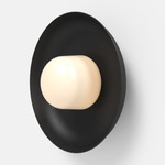 Hoist Outdoor Wall Sconce - Matte Black / Frost