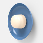 Hoist Outdoor Wall Sconce - Blue Gloss / Frost