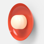 Hoist Outdoor Wall Sconce - Vermillion / Frost