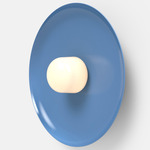 Hoist Outdoor Wall Sconce - Blue Gloss / Frost