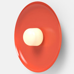 Hoist Outdoor Wall Sconce - Vermillion / Frost