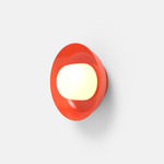 Hoist Outdoor Wall Sconce - Vermillion / Frost
