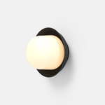 Hoist Outdoor Wall Sconce - Matte Black / Frost