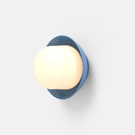 Hoist Outdoor Wall Sconce - Blue Gloss / Frost