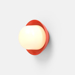 Hoist Outdoor Wall Sconce - Vermillion / Frost