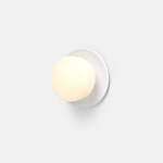 Pastille 1 Disc Wall Sconce - Matte White / Frost