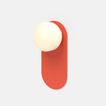 Pastille 1 Wayfind Wall Sconce - Vermillion / Frost