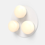 Pastille 3 Cluster Wall Light - Matte White / Frost